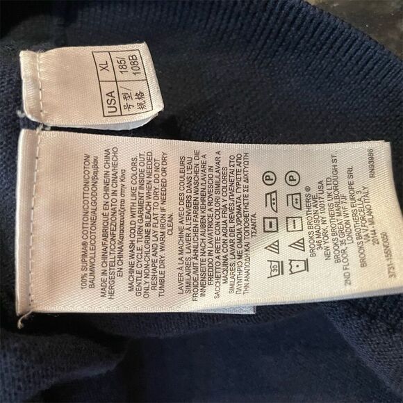 Brooks Brothers Men's XL Navy Blue Half-Zip Pullover Sweater - Picture 5 of 5